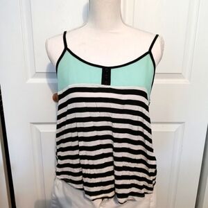 Women's striped lightweight size large blouse